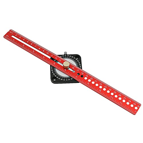 Eieenotee Zimmerei-Zirkel-Lineal, 12, Aluminiumlegierung, Zeichenkompass, Parallel-Vertikal-Kreuzungslineal, T-Typ-Zeichnungslineal von Eieenotee
