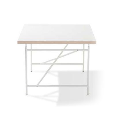 Kinderschreibtisch Eiermann- Tischplatte Melamin weiß 150cm x 75cm Weiss von Eiermann