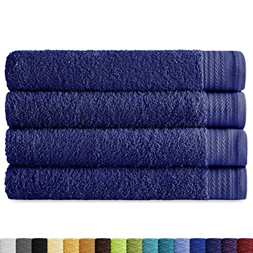 Eiffel Textile Packs de toallas Qualität Frottee, 600 g, Baumwolle, Marineblau, 4X Baño von Eiffel Textile