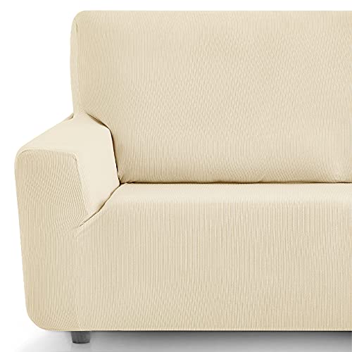 Eiffel Textile - Bezug für 1-Sitzer, elastischer Sofabezug, schmutzabweisend, anpassbar, Sofabezug für Sofa, rustikales Modell, Elfenbeinfarben, 1-Sitzer (70-110 cm) von Eiffel Textile