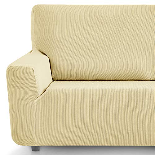 Eiffel Textile Elastischer Sesselbezug, anpassbar, rustikal, Beige, 1-Sitzer (70-110 cm) von Eiffel Textile