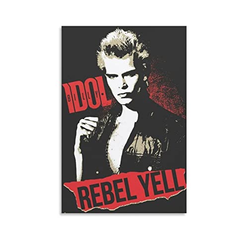 Eifini Billy Idol Rebel Yell Poster Bild Kunstdruck Leinwand Gemälde Schlafzimmer Ästhetik 40 x 60 cm ohne Rahmen von Eifini