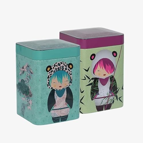 Eigenart Casa Little Animals 2er Set Metalldose quatratisch mit Steckverschluss und einer Füllmenge von 200g, TLA8989130 von Eigenart