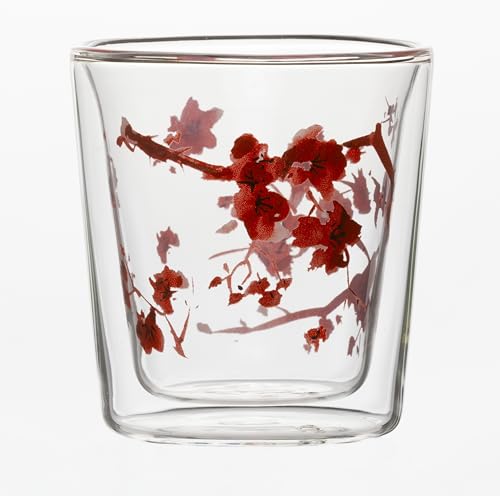 Eigenart Lyn Cherry Blossom doppelwandiges Trinkglas aus Borosilkatglas für Heiß-und Kaltgetränke, BPA frei, 41001 von Eigenart