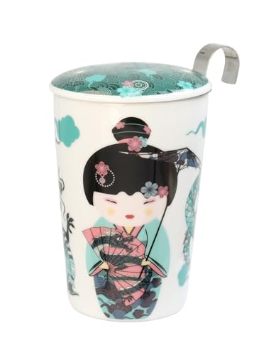 Eigenart TEAEVE Porzellan-Becher mit Sieb + Deckel, Sweet Little Geisha Water im Geschenkkarton Eigenart TEAEVE Porzellan-Becher mit Sieb + Deckel, Sweet Little Geisha Water im Geschenkkarton von Eigenart