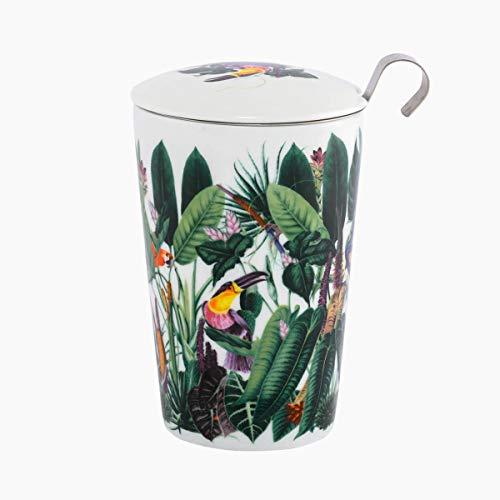 Eigenart TEAEVE Teetasse, Becher mit Sieb + Deckel, Rainforest im Geschenkkarton von Eigenart