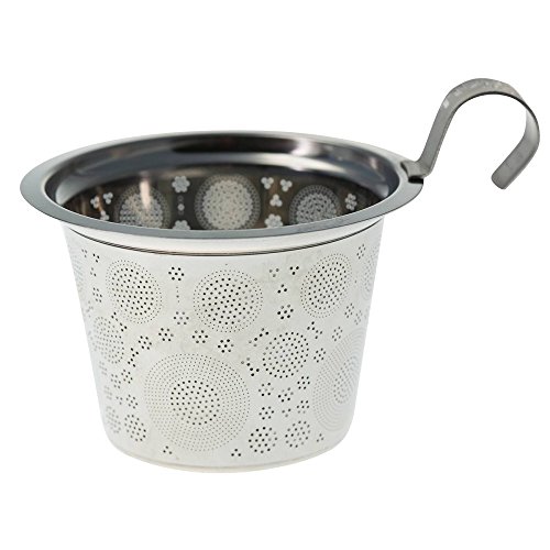 Eigenart Teaeve Sieb aus Edelstahl für Teaeve Porzellanbecher in der Farbe Silber, BPA-frei, 89999 von Eigenart