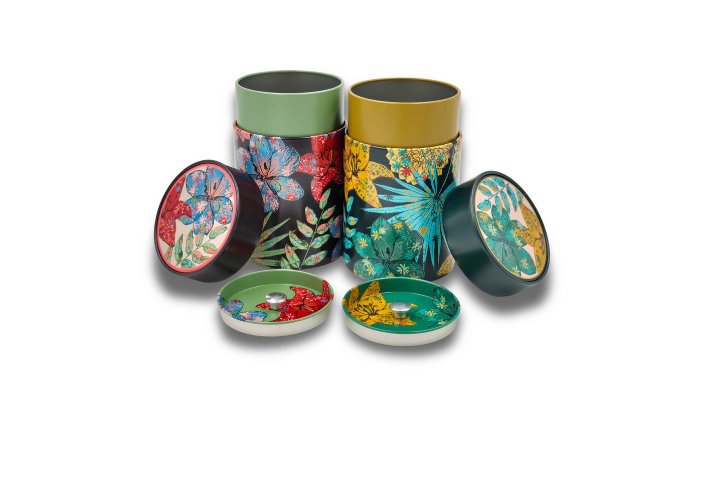 Eigenart Teedose Teedose Rustic Flower, (2er Set, 2er Set), florale Motive von Eigenart