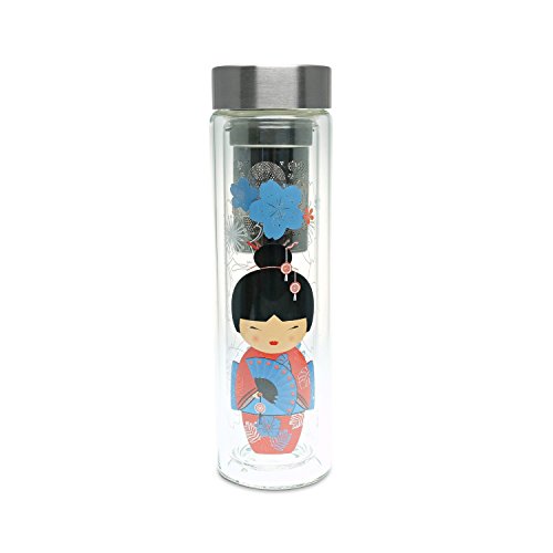Eigenart FLOWTEA® Teekanne to go Geisha RED für 350-400ml inkl. Thermomantel + Teesieb von Eigenart