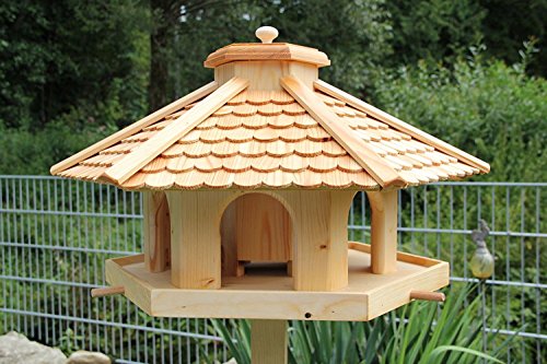 XXL Premium (V52) Lärchenholz - Vogelhaus Vogelhäuser Vogelfutterhaus Vogelhäuschen-aus Holz- Lärche von garten-deko-fuchs