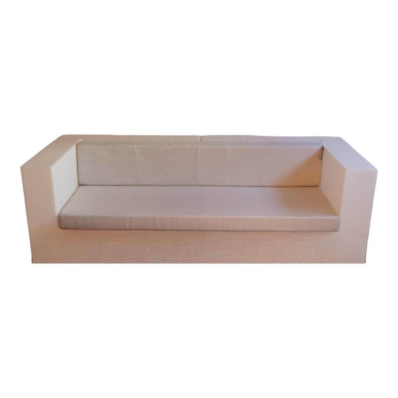 Sofa Vela Stoff Vinyl Silvertex Grau Außen Weiß von Vondom