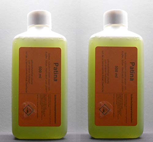 1000 ml Tiffany Patina zum schwarz beizen (künstlich altern) von Kupfer, Silber, Weißblech, Lötzinn geeignet von Eigenmarke