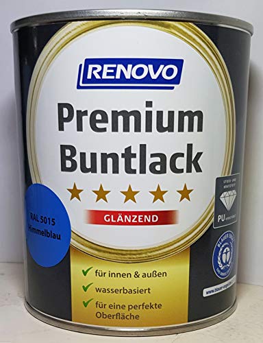 125 ml RENOVO Premium Buntlack glaenzend, 5015 himmelblau von Eigenmarke