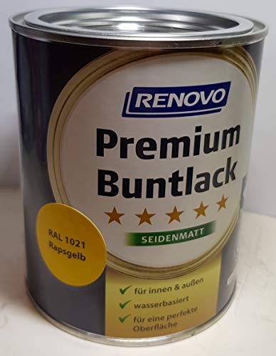 375 ml RENOVO Premium Buntlack seidenmatt, RAL 1021 Rapsgelb 375 ml RENOVO Premium Buntlack seidenmatt, RAL 1021 Rapsgelb von Eigenmarke