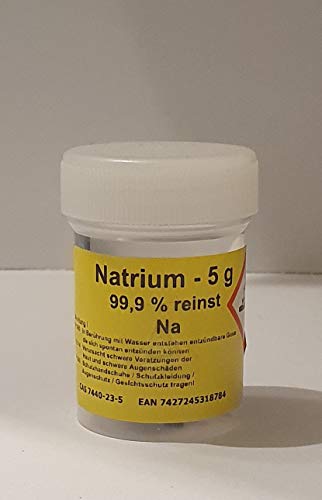 5 g Natrium Alkalimetall >99,9% unter Paraffinoel für Elementarsammlung von Eigenmarke