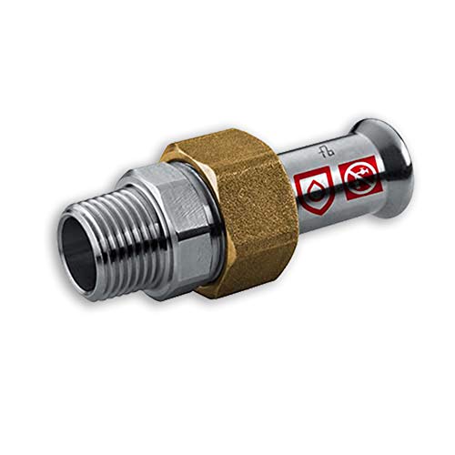 C-Stahl Pressfitting M Kontur - Durchgangsverschraubung (AG) - Flachdichtend - 35mm x DN 32 (1 1/4") von Eigenmarke