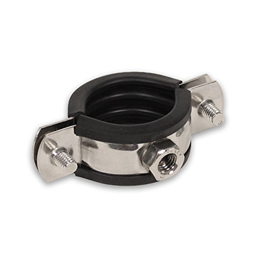 Edelstahl Schraubrohrschelle M8/M10 - zwei-Schrauben-Gelenkschelle [74-80mm, 2 1/2"] von Eigenmarke