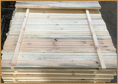 Eigenmarke 10 Stück Stapelleisten Bastelholz Vierkantleisten Holzleisten Abdeckleisten (ca. 25x25 mm, Naturholz) von Eigenmarke