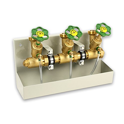 Kompakt-Wasserverteiler mit 4 Abgängen 1 1/2''AG [DN40] und Entleerungswanne von Eigenmarke