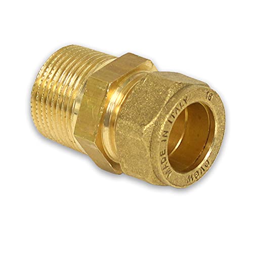 Messing-Klemmverschraubung für Kupferrohre 15x 1/2"AG DVGW Messing-Klemmverschraubung für Kupferrohre 15x 1/2"AG DVGW von Eigenmarke