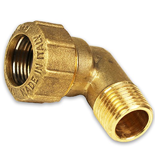 Messing Schraubfitting für PE-Rohr Winkel 90° mit AG 3/4'' x 25mm, schwere Ausführung mit DVGW Prüfzeichen von Eigenmarke