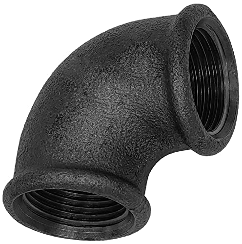 Temperguss schwarz Gewindefittings Winkel 90° (IG - IG) 1'' von Eigenmarke
