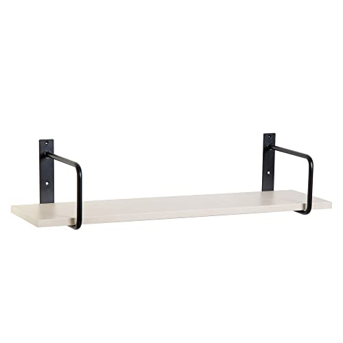 Wandregal mit Regalwinkeln, Regalboden Breite 80 o. 100cm wählbar, T20 x H1,8cm, Schweberegal versch. Farben Büroregal Wandboard Bücherregal Regal für Büro, Laden, Flur (Regalboden 100 cm, Ahorn) Wandregal mit Regalwinkeln, Regalboden Breite 80 o. 100cm wählbar, T20 x H1,8cm, Schweberegal versch. Farben Büroregal Wandboard Bücherregal Regal für Büro, Laden, Flur (Regalboden 100 cm, Ahorn) von Eigentlich