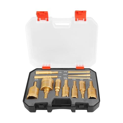 Eighosee 12 Stück 6-35mm Diamant-Beschichtete Bohrer-Set für Marmor, Fliesen und Keramik von Eighosee