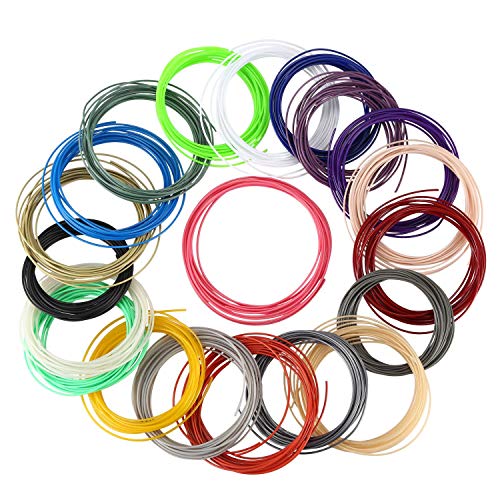 Eighosee 3D-Drucker-Filament, 1,75 mm, 20 verschiedene Farben, Durchmesser je Farbe, 4,6 m, 300 m von Eighosee