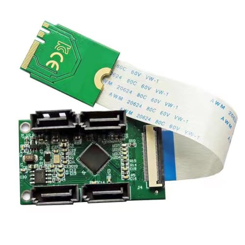 Eighosee ASM1064 M.2 WiFi zu 4 SATA 3.0 Adapter M.2 WiFi Verlängerungskabel Anschluss ASM1064 Adapter Verlängerungskabel Eighosee ASM1064 M.2 WiFi zu 4 SATA 3.0 Adapter M.2 WiFi Verlängerungskabel Anschluss ASM1064 Adapter Verlängerungskabel von Eighosee