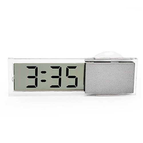 Eighosee Digitale elektronische Uhr mit Saugnapf, LCD-Display, für alle Innen- und Außenbereiche von Eighosee
