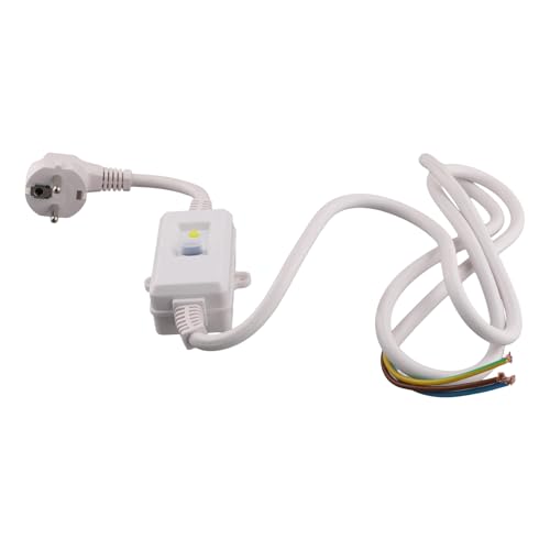 Eighosee FI-Schutzschalter Steckdose Fehlerstromschutzschalter Stecker mit Kabel,Personenschutz Adapter EU Stecker von Eighosee