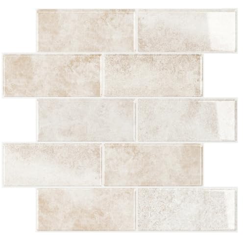 Eighosee Für Badezimmer-Spritzschutz in der Küche Beige -Spritzschutzfliesen Selbstklebende Wandfliesen Eighosee Für Badezimmer-Spritzschutz in der Küche Beige -Spritzschutzfliesen Selbstklebende Wandfliesen von Eighosee