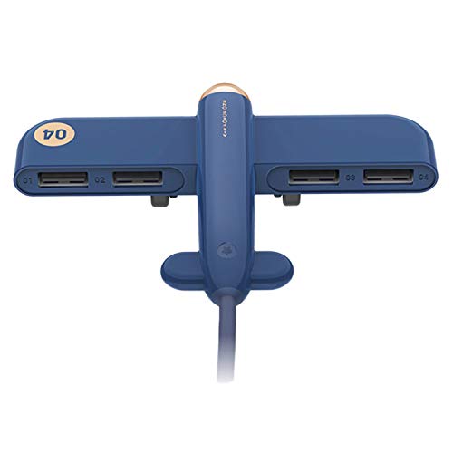 Eighosee Hub Flugzeug Typ Expander 1 mit 4 2.0 USB-Splitter für Handys, U-Disk, Maus, Tastatur, USB-Ventilator usw. von Eighosee