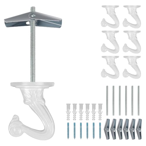 Eighosee Kleine Metall Deckenhaken 6 Stcs für Hängende Pflanzen, Innenhöhlen im Freien im Freien im Freien für Hängende Lichter für Hängende Lichter von Eighosee