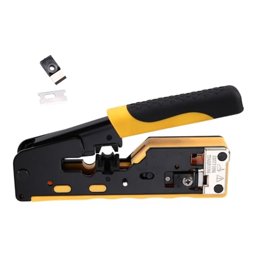 Eighosee RJ45 CAT7 CRIMP -Werkzeugdrahtschneider Crimper für Cat7 Cat6a Cat6 Cat5e Pass Durch Stecker von Eighosee