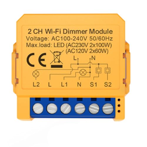 Eighosee Tuya WiFi Dimmer-Schalter- Smart Home DIY-Unterbrecher Unterstützt Steuerung Unterstützt Sprachsteuerung APP-Steuerung 2 Wege von Eighosee