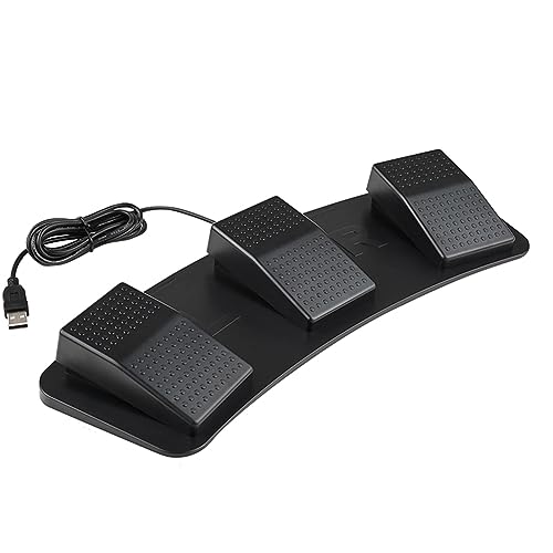 Eighosee USB Dreifach-Fußschalter Controller Tastatur Maßgeschneiderte Gaming Multimedia Action Pedal für Computer Einfache Installation von Eighosee