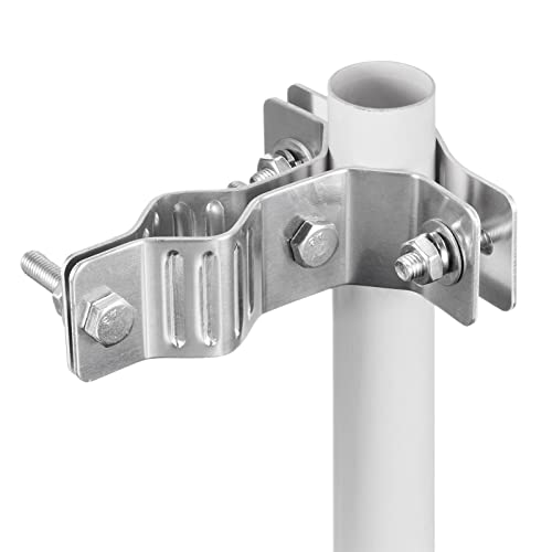 Eightwood T-förmige Doppel-Loch Antenne Halterung, Antennenständer, Edelstahl Extra Heavy Duty Antenne Montage Halterung Set für Outdoor Wireless Wifi Antenne Access Point von Eightwood