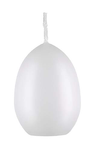 Eikerzen, Hühnerei-Weiß, 6x4,5cm, 6Stk, Ostereikerzen (Unparfümiert, Kerze, Ostern) von Eikerzen