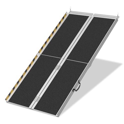 Eikuavons 152x73cm Rollstuhlrampe Belastbar bis 270KG Rollstuhlrampe mit Rutschfester Oberfläche Tragbare Rollstuhlrampe Rollstuhlklapprampe für Zuhause Stufen Treppen Türöffnung Eikuavons 152x73cm Rollstuhlrampe Belastbar bis 270KG Rollstuhlrampe mit Rutschfester Oberfläche Tragbare Rollstuhlrampe Rollstuhlklapprampe für Zuhause Stufen Treppen Türöffnung von Eikuavons