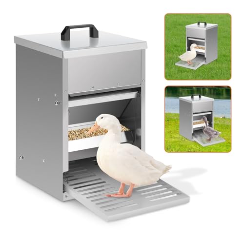 Eikuavons Futterautomat Hühner mit Trittplatte, Deckel, 5kg verzinkt Wasserdicht Futtertrog Futterspender für Hühner, 1x Rattensicher Futterspender Hühner Futterautomat Eikuavons Futterautomat Hühner mit Trittplatte, Deckel, 5kg verzinkt Wasserdicht Futtertrog Futterspender für Hühner, 1x Rattensicher Futterspender Hühner Futterautomat von Eikuavons