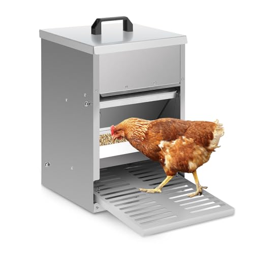 Eikuavons Futterautomat Hühner mit Trittplatte, Deckel, 5kg verzinkt Wasserdicht Futtertrog Futterspender für Hühner, 2x Rattensicher Futterspender Hühner Futterautomat Eikuavons Futterautomat Hühner mit Trittplatte, Deckel, 5kg verzinkt Wasserdicht Futtertrog Futterspender für Hühner, 2x Rattensicher Futterspender Hühner Futterautomat von Eikuavons