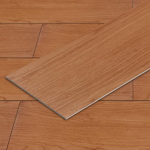 Eikuavons PVC Bodenbelag Selbstklebende, Vinyl-Fliesen, Vinylboden, 91,44 cm x 15,24 cm - Dicke 2 mm, Vinyl Laminat Rutschfeste Dekor-Dielen für Schlafzimmer, Wohnzimmer, 72 Fliesen/10 ㎡, Holz braun von Eikuavons