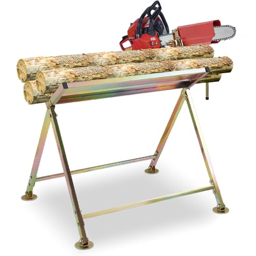 Eikuavons Sägebock für kettensägen mit Kettensägenhalterung bis 150 kg Sägeständer Klappbar mit Halterung für Sägewerke Werkstätten Gärten 81x72x78,5 cm Gold Eikuavons Sägebock für kettensägen mit Kettensägenhalterung bis 150 kg Sägeständer Klappbar mit Halterung für Sägewerke Werkstätten Gärten 81x72x78,5 cm Gold von Eikuavons