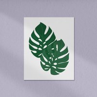 Monstera Kunstdruck | Pflanzen Dekor Wandkunst Poster von EilakDesigns