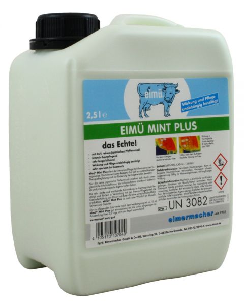 eimü Mint+ 2,5 Liter, Euterpflege, Euterlotion mit Pfefferminzöl von Eimü