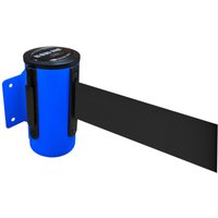 RS-GUIDESYSTEMS® Wandgurt-Kassette aus Metall, pulverbeschichtet, Auszugslänge 4 m, blau, schwarz von RS-GUIDESYSTEMS®