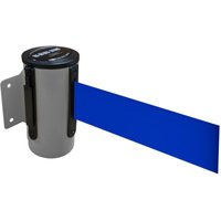 RS-GUIDESYSTEMS® Wandgurt-Kassette aus Metall, pulverbeschichtet, Auszugslänge 4 m, grau, blau von RS-GUIDESYSTEMS®