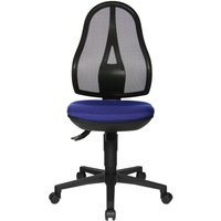 Topstar® Bürodrehstuhl Open Point Syncro, Bandscheibensitz, Netzrücken, blau von Topstar®